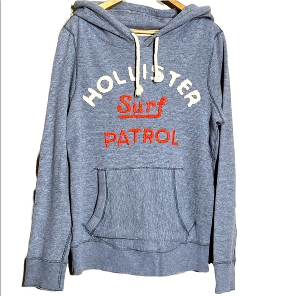 Hollister Other - VTG Hollister distressed  Surf Patrol waffle knit kangaroo pocket hoodie size M